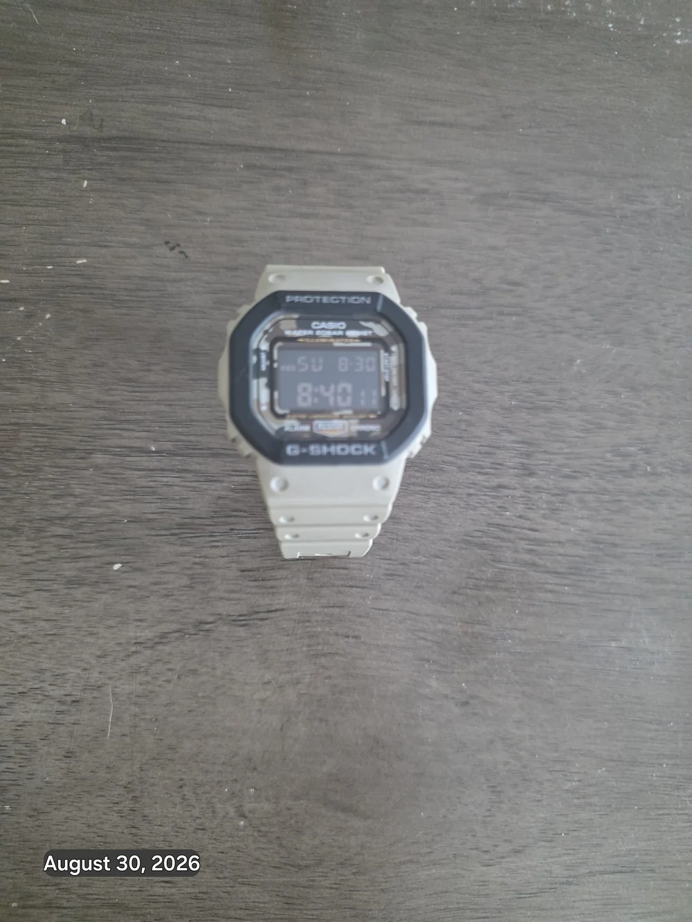 G-Shock Digital Watch in Beige and Black